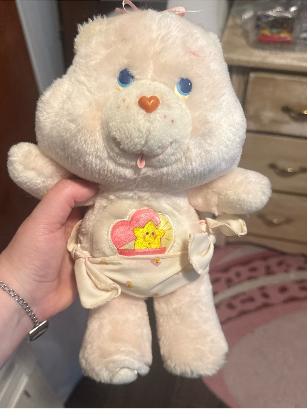 Vintage Care Bears Baby Hugs Bear 11" Stuffed Plush Kenner 1983 teddy bear